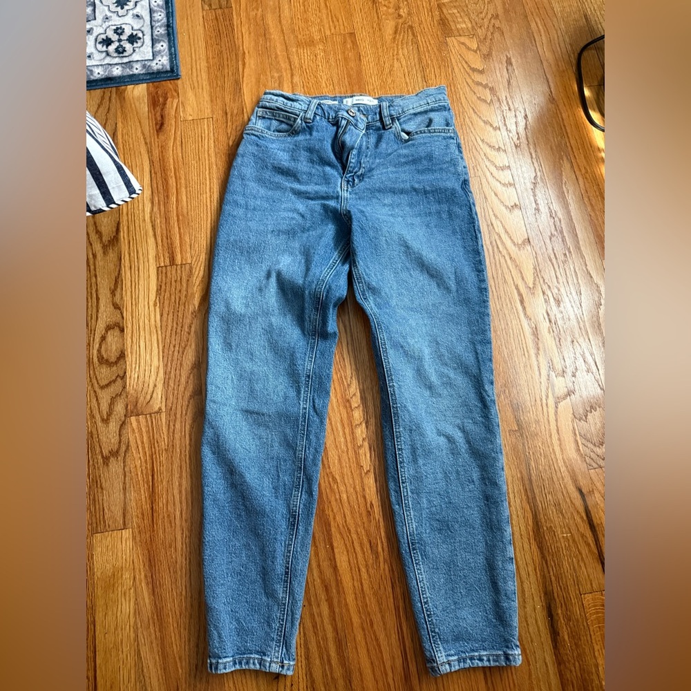 Mango High Rise Blue Jeans